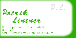 patrik lintner business card